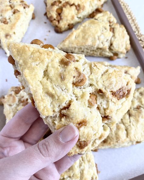 Butterscotch Scones, Sweet Scones, Pecan Scones, Glazed Pecans, Brunch Bread, Savory Scones, Buttermilk Recipes, Breakfast Sweets, British Baking