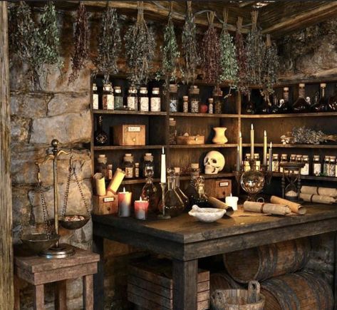 Witchy Cottage, Witch Hut, Witches Cottage, Apothecary Decor, Witchy Room, Witch Room, Witch Cottage, Fantasy Witch, Dark Home Decor