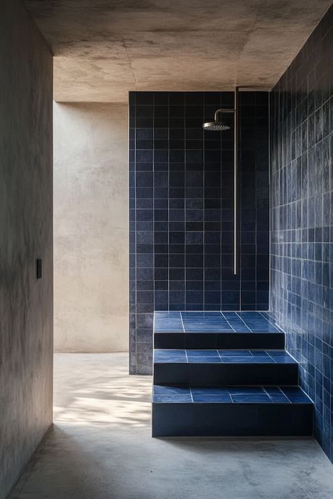 31 Best Shower Tile Combinations You Must Try - Drop By My Home Blue Tile Combinations Bathroom, Blue Floor Tile Bathroom, Light Blue Shower Tile, Best Shower Tile, Shower Tile Combinations, Green Shower Tile, Floor Tile Bathroom, Large Shower Tile, Blue Floor Tile