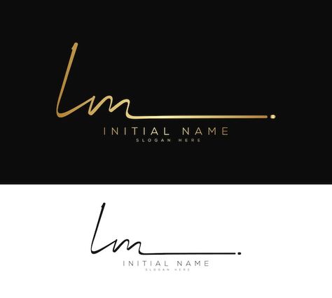 Vector vector lm l m initial letter hand... | Premium Vector #Freepik #vector #logo-template #corporate-identity #fashion-logo #boutique-logo L M Logo Design, Lm Logo Design, Identity Fashion, Aesthetics Logo, Letter Handwriting, M Logo Design, Design With Letters, M Initial, Design Studio Logo