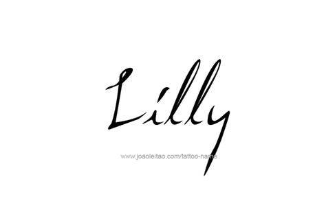 Lilly Name Tattoo, Lilly Name, Lilly Tattoo Design, Lily Name, Lillies Tattoo, Tattoos Cool, Fineliner Art, L Logo, Floral Logo Design