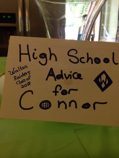 High School Advice to the Middle School Graduate! Put sharpies with note cards so people could write high school advice and out it in the jar Middle School Promotion Party Ideas, 8th Grade Graduation Decorations, 8th Grade Promotion Party Ideas, Graduation Party Ideas Middle School, Middle School Graduation Party Ideas, 8th Grade Graduation Party Ideas, 8th Grade Graduation Party, Middle School Graduation Party, Promotion Celebration