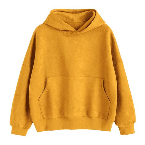 Oversized Faux Suede Hoodie With Pocket Mustard (168090 PYG) ❤ liked on Polyvore featuring tops and hoodies Fur Sweatshirt, Stylish Hoodies, Fur Hoodie, Personal Aesthetic, Yellow Hoodie, Pocket Hoodie, Cute Sweatshirts, Yellow Top, Sweatshirts Online