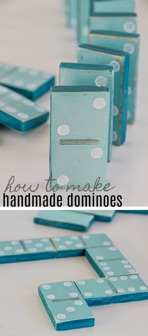 how to make a handmade wood dominoes set for family game night Easy Wood Projects For Kids, Wood Dominoes, Domino Crafts, Wood Jewelry Diy, Handmade Games, Christmas Gifts Ideas, Games Christmas, Wood Projects For Kids, Wood Games