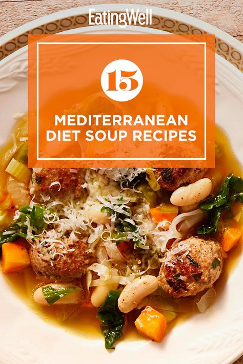 Mediterranean Soups, Mediterranean Soup Recipes, Mediterranean Soup, Mediterranean Recipes Healthy, Diet Soup Recipes, Mediterranean Diet Recipes Dinners, Winter Soup Recipe, Mediterranean Diet Meal Plan, Easy Mediterranean Diet Recipes