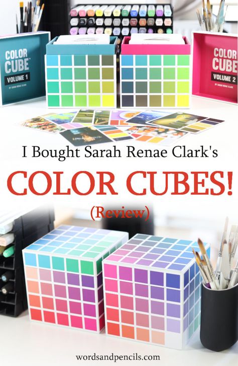 Review of Sarah Renae Clark's Color Cubes Sarah Renae Clark Color Cube, Color Cube Sarah Renae Clark, Color Cube Palette, Color Cube, Beginner Artist, Art Cube, Watercolor Mixing, Paint Chip, Art Tool