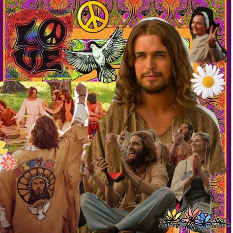 Christian hippie  collage art Hippy Aesthetic Outfit, Hippie Collage, Christian Hippie, Hippie Christian, Progressive Christian, Hippy Aesthetic, Youth Camp, Hippie Aesthetic, Hippie Culture