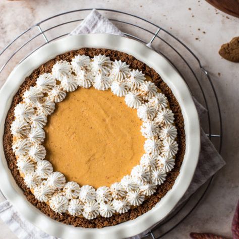 Ginger Snap Crust, Toffee Fudge, Pumpkin Chiffon, Pumpkin Chiffon Pie, Chiffon Pie, Thanksgiving Servings, Beach House Kitchen, Homemade Graham Cracker Crust, Gingersnap Crust