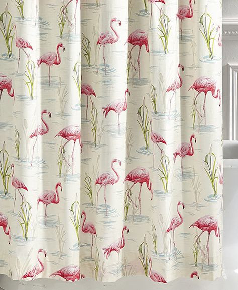 flamingo shower curtain Flamingo Feathers, Flamingo Bathroom, Flamingo Shower Curtain, Pink Shower Curtains, Flamingo Decor, Retro Renovation, Flamingo Art, Pink Bathroom, Modern Curtains