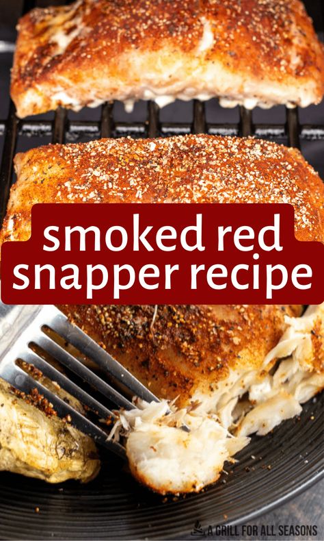 Smoked Red Snapper, Red Snapper Filet Recipes, Snapper Filet Recipes, Red Snapper Recipes Baked, Cooking Red Snapper, Snapper Recipes Baked, Red Snapper Recipe, Grilled Red Snapper, Filet Recipes