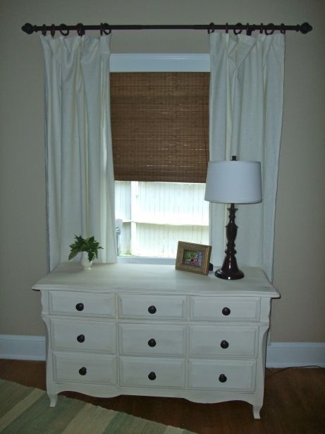 Dressers In Front Of Windows, Dresser In Front Of Window, Small Dresser, Refinished Furniture, Pick A Color, Cape House, Bedrooms Decor, Ikea Cabinets, Bedroom Windows