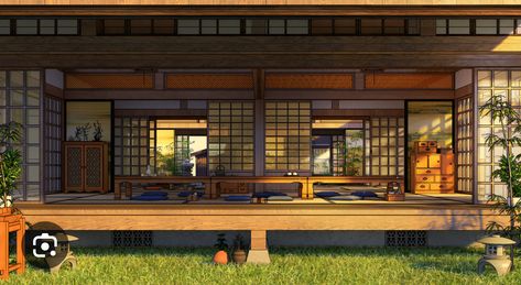 Anime House, Japanese Style House, Traditional Japanese House, Anime Japanese, Salon Interior Design, Background Art, House Blueprints, Japanese Aesthetic, Japanese House