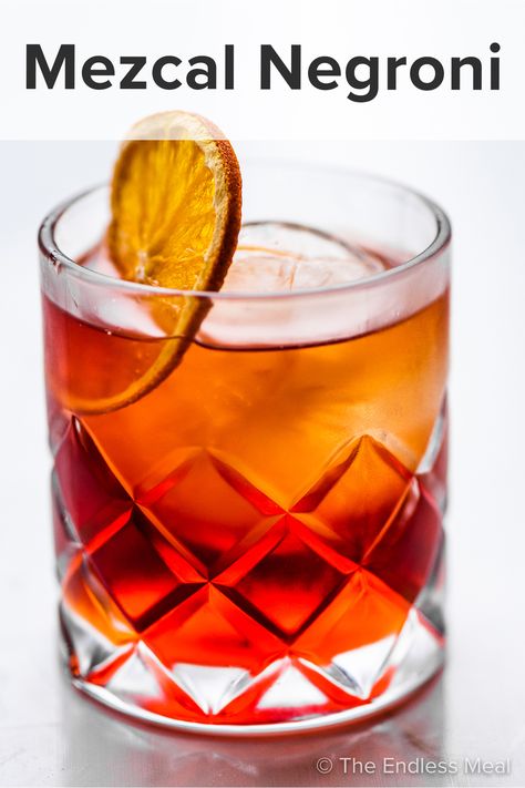 Fancy Cocktail Glasses, Mezcal Negroni, Popular Cocktail Recipes, Negroni Recipe, Mezcal Margarita, Pineapple Syrup, Valentines Dinner, Apple Cider Cocktail, Mezcal Cocktails