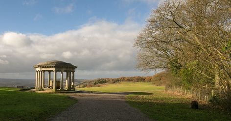 On a clear day you can see spectacular views of Box Hill and Leith Hill Hearth Stone, Box Hill, Wooden Gates, Aesthetic Board, Walking Trails, New Trailers, Stunning View, Jane Austen, Book Aesthetic