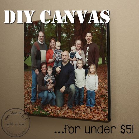 DIY Canvas...for under $5! | more than 9 to 5: my life as "mom" Canvas Photo Transfer, Bathroom Wall Decor Diy, Diy Canvas Photo, Photo Transfer, Mom Diy, 9 To 5, Photo Projects, Diy Photo, Photo Craft