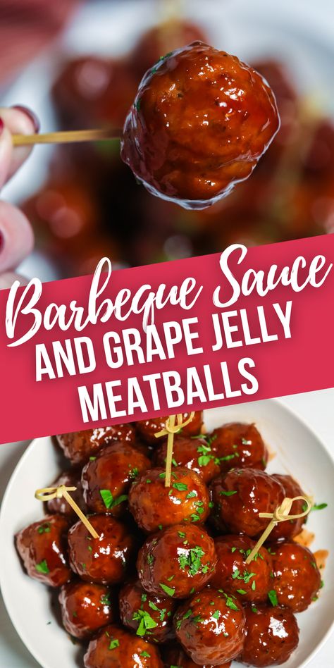 Cocktail Meatballs Grape Jelly Bbq, Grape Bbq Meatballs Crock Pot, Bbq Meatballs With Grape Jelly, Easy Barbecue Meatballs, Kielbasa Grape Jelly Bbq Sauce, Bbq Grape Jelly Meatballs Crock Pot, Meatball Appetizer Recipes Grape Jelly, Barbecue Meatballs With Grape Jelly, Bbq Sauce With Grape Jelly