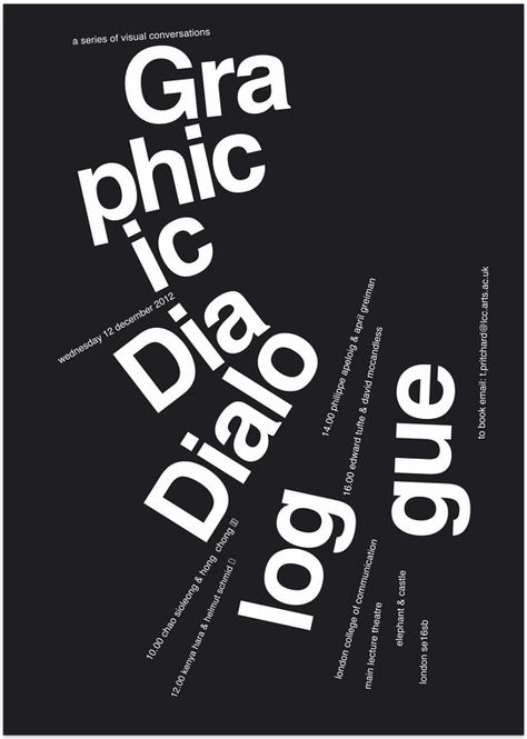 Linne Jenkin, Graphic Dialogue Dialogue Poster Design, Radial Poster Design, Grid Typography Poster, Radial System Typography, Radial Grid Poster, Visual Hierarchy Design Poster, Radial Typography, Grid Poster Design, Text Poster Design