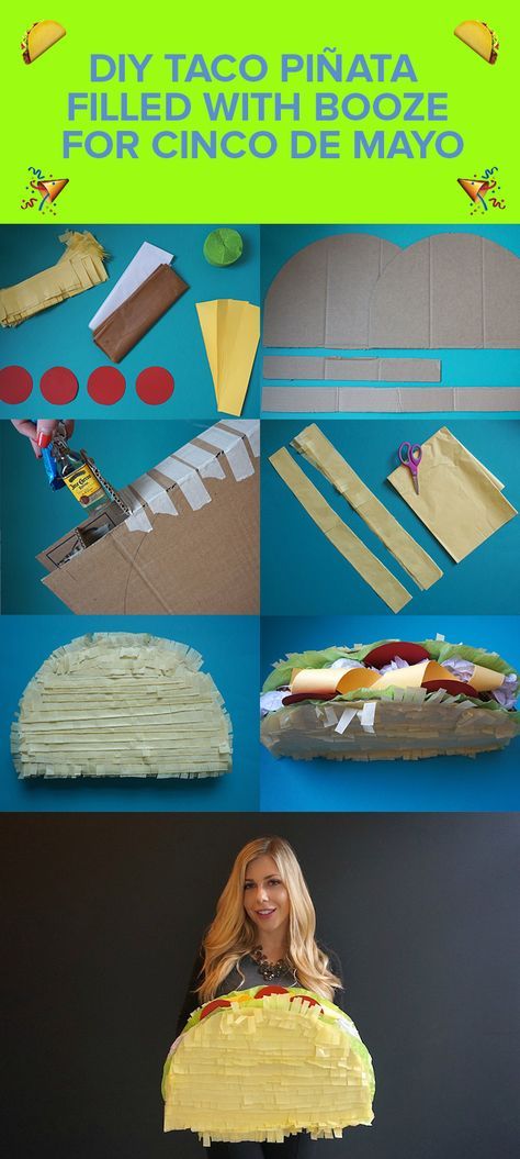 Take your Cinco De Mayo fiesta to the next level. #Taco #Pinata #AdultPinata #Booze #DIY #Crafts #CincoDeMayo #Party #Fiesta Taco Pinata, Taco Birthday, Fiesta Decor, Taco Twosday, Diy Pinata, Taco Truck, Know About Me, Taco Party, Mia Mia