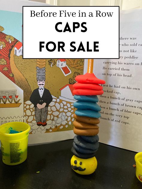 Hat Activity For Preschool, Hats For Sale Activities, Caps For Sale Book, Before Five In A Row Activities, Caps For Sale Craft, Caps For Sale Activities Preschool, Caps For Sale Activities, Before Five In A Row, Storybook Crafts