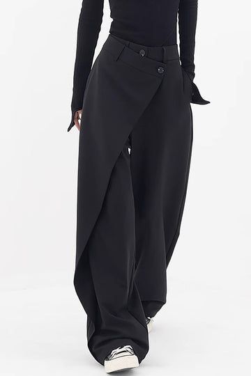 Junior Pants, Baggy Trousers, Wide Leg Dress Pants, Modieuze Outfits, Straight Trousers, Baggy Pants, Pantalon Large, Asymmetrical Design, Yoga Shorts