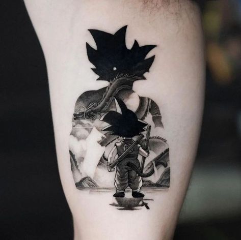 Shen Long Tattoo, Dbz Tattoo, Beauty And The Beast Tattoo, Ball Tattoo, Geometric Sleeve Tattoo, Tattoo Dragon, Z Tattoo, Couple Tattoos Unique, Dragon Ball Tattoo