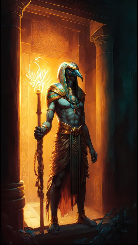 Thoth was an ancient Egyptian deity associated with writing, magic, and wisdom. Necromancer Book, Thoth God, Emerald Tablets Of Thoth, Ancient Egyptian Deities, Egypt Concept Art, Tomb Kings, Ancient Sumerian, Egyptian Deity, Egypt Tattoo