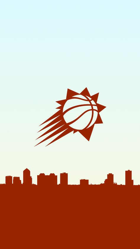 NBA Basketball Team Phoenix Suns Desktop Background. Basketball Wallpaper in a Skyline, it's a free Phoenix Suns phone wallpaper. Phoenix Suns Logo, Suns Wallpaper, Phx Suns Wallpaper, Phoenix Suns Wallpaper, Nba Background, Phoenix Basketball, Suns Basketball, Phoenix Suns Basketball, Basketball Logo Design