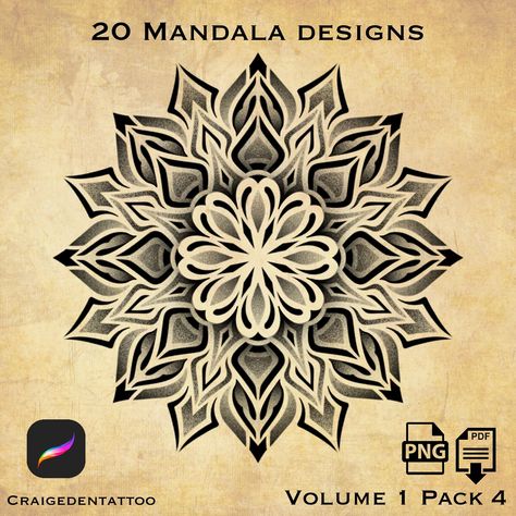 I’ve separated my 100 mandala designs book into packs of 20 to make it more affordable and accessible to those who aren’t willing to commit to the book of 100. These designs come with the stencils pre made & have the transparent layers separate so you can drop them into procreate to make your own artwork/tattoo designs with them. Visit fortattooers.com or click the direct link on my profile. The 20 packs works out around £0.64 per mandala. The full 100 book works out around £0.49 per man... Mandala Tattoo Designs, Artwork Tattoo, Butterfly Tattoo On Shoulder, Polynesian Art, Book Works, Mandala Designs, Mandala Tattoo Design, Tattoo Portfolio, Floral Mandala