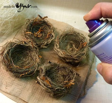 Nest Craft, Bird Nest Craft, Birds Nests, Bird Nests, Wine Bottle Diy Crafts, Diy Birds, Wine Bottle Diy, Bird Crafts, Spring Easter Decor