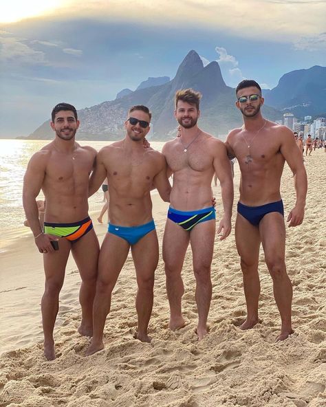 Beach Guys, Mens Swimsuits, Pageant Swimwear, Shirtless Guys, Western Boys, Beard And Mustache Styles, Wetsuit Men, Guys In Speedos, Speedos