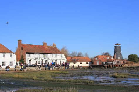 the Royal Oak over to Hayling Island. This is The Wadeway, a causeway linking the mainland to the island which was built in the 13th or 14t... Hayling Island, Royal Oak, Portsmouth, Sacred Space, The Coast, Wonderful Places, Places Ive Been, Wales, Scotland