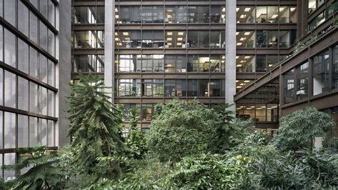 Office Atrium, National Building Museum, Nyc Landmarks, Ford Foundation, Louis Kahn, Tiered Garden, Eero Saarinen, Landscape Architecture Design, Ground Cover Plants