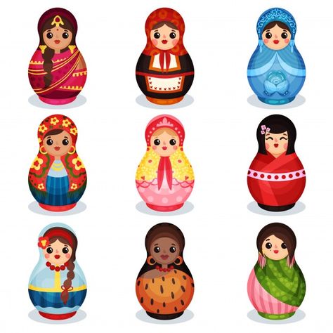 Conjunto de bonecas, matryoshka de madei... | Premium Vector #Freepik #vector #ornamento #mulher #menina #japao Business Card Icons, Confetti Background, Babushka Dolls, Instagram Photo Frame, App Games, Bright Background, Russian Nesting Dolls, Matryoshka Doll, Russian Doll