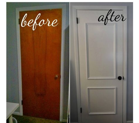 Entry Remodel, Door Update, Diy Interior Doors, Split Entry, Door Makeover Diy, Home On A Budget, Diy Makeover, Door Makeover, Diy Interior