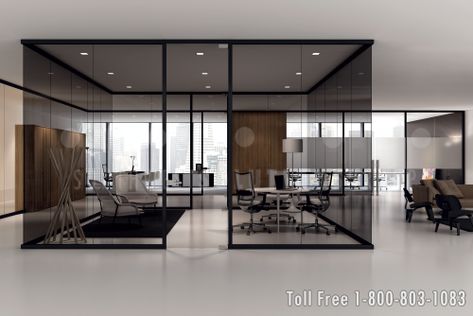 Office Design Trends, Cheap Office Furniture, Glass Partition Wall, Modern Office Space, Modern Office Interiors, Corporate Office Design, Glass Office, Office Space Design, Modern Office Design