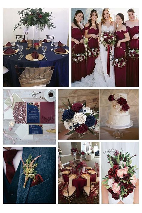 Navy Burgundy Rose Gold Wedding Decor, Navy And Wine Wedding Colors, Wedding Burgundy And Navy, Maroon And Navy Wedding, Navy Blue And Burgundy Wedding, Blue And Burgundy Wedding, Burgundy And Navy Wedding, Navy And Burgundy Wedding, Wedding Navy