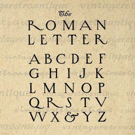 Free Alphabet Printables, Roman Alphabet, Roman Letters, Letter Collage, Vintage Clip Art, Style Letters, Lettering Download, Image Vintage, Do A Dot