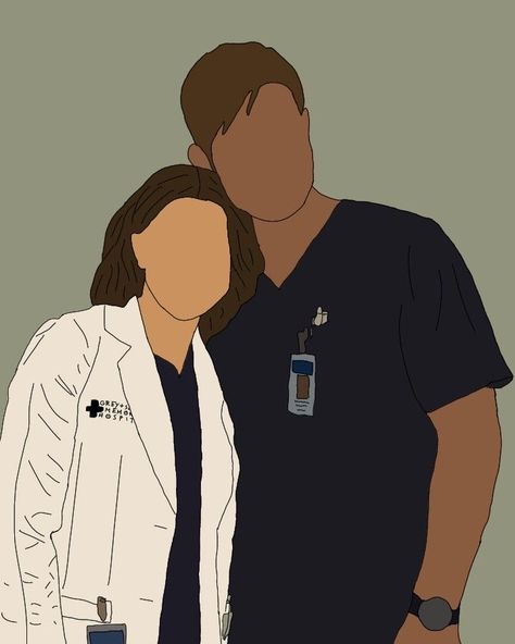 Couple Doctor Wallpaper, Doctors Love Couple, Doctor Couple, Pharmacy Art, Couples Canvas Painting, Medical Artwork, Medical Drawings, Greys Anatomy Facts, Nurse Art