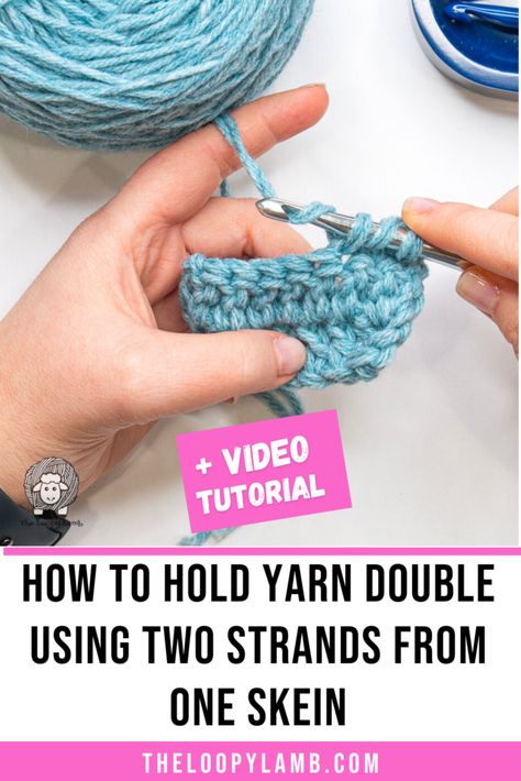 Learn how to hold yarn double from a single skein in this comprehensive crochet tutorial from The Loopy Lamb. Discover the benefits of doubling your yarn for thicker, cozier crochet projects, and explore three easy methods to achieve this technique. Plus, don't miss our step-by-step video tutorial for visual learners! Perfect for beginners and seasoned crocheters alike.   Pin it now to elevate your crochet game!   #CrochetTutorial #YarnCraft #CrochetTips #CrochetHacks #CrochetProjects #TheLoopyLamb Crochet Bloggers, Crochet Game, Yarn Winder, Crochet Bowl, Fiber Crafts, Crochet Hack, Crochet Stitches Free, Yarn Skein, Crochet Tips