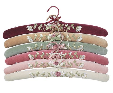 Scented velvet padded clothes hangers (Set of 6) Coat Hanger Covers, Fabric Covered Hangers, Padded Coat Hangers, Covered Hangers, Hanger Covers, Covered Coat Hangers, Hanger Crafts, Padded Hangers, Hanger Diy