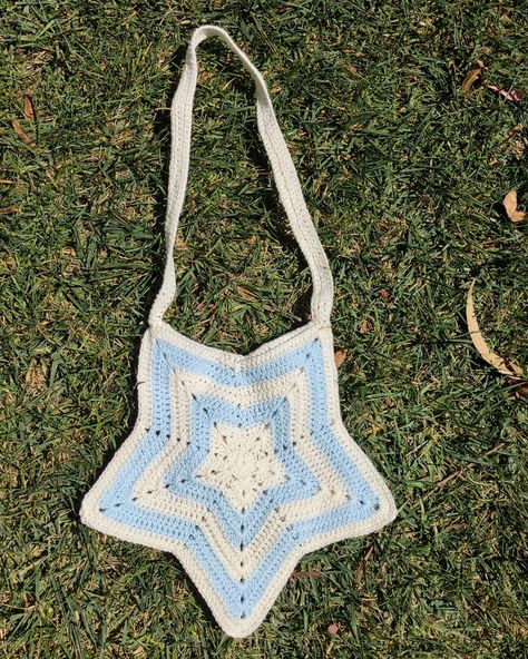 Star Bags Crochet, Crochet Star Bag Pattern Free, Crochet Bag Star, Crochet Star Bag Pattern, Starry Night Crochet, Star Crochet Bag, Crochet Star Bag, Crochet Bag Diy, Crochet Bag Tutorial