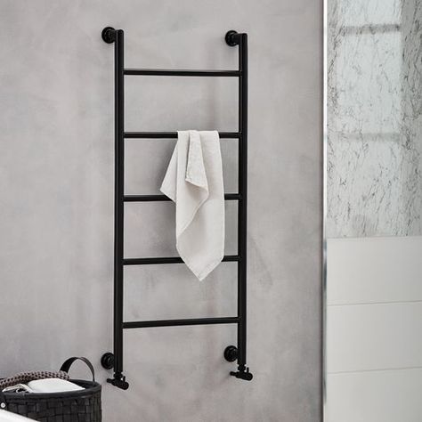 Black Radiators, Bathroom Radiators, Towel Radiator, Bathroom Plumbing, Heated Towel Rail, Heated Towel, Loft Conversion, Family Bathroom, Bathroom Inspo