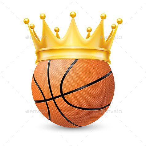 Gold Crown on a Basketball Bakery Business Cards Templates, Basketball Tattoos, Basketball Drawings, Sneaker Ball, Crown Drawing, Bakery Business Cards, Object Photography, Basketball Ball, Dope Cartoon Art