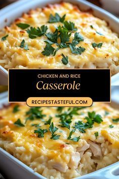 Chicken Rice Casserole Recipes, Chicken And Rice Casserole Recipe, Chicken And Rice Casserole, Chicken Rice Recipes, Fluffy Rice, Chicken Rice Casserole, Rice Casserole Recipes, Baked Turkey, Chicken And Rice