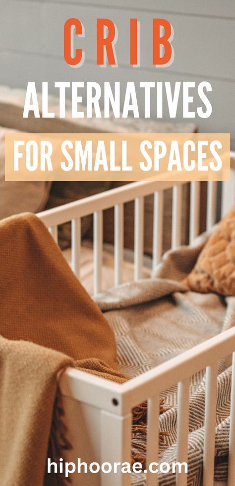 Transform your small nursery into a stylish haven with these innovative crib alternatives Cheap Baby Bed, Baby Furniture For Small Spaces, Crib In Small Bedroom, Nursery With No Crib, Small Room Nursery Ideas Space Saving, Nursery With Two Cribs, Crib On Wheels, Bassinet For Small Spaces, No Crib Nursery Ideas