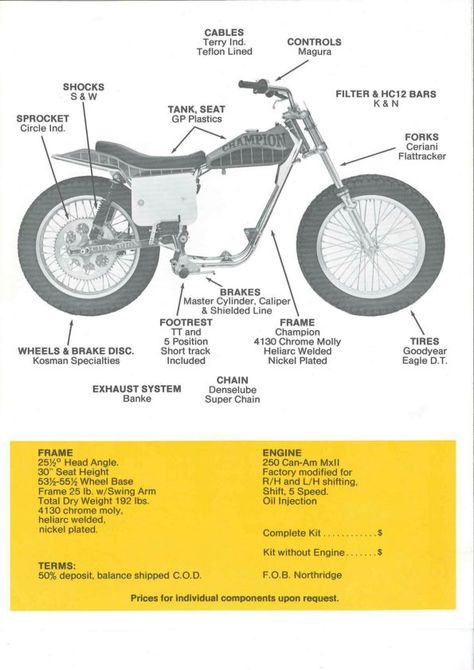 Flat Track Champion Frame_page_002 Amf Harley, Flat Track Racing, Flat Track Motorcycle, Canned Ham, Flat Tracker, Track Racing, Street Tracker, Dirt Track Racing, Track Bike