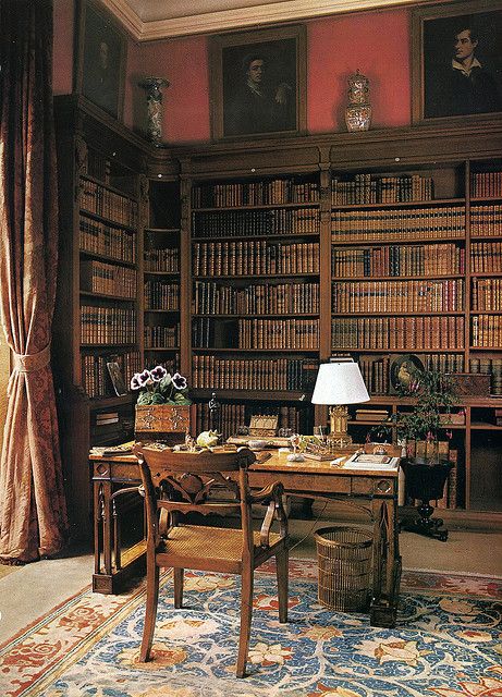 What I love most about these kinds of libraries is the wood tones, both of the woods and of the books. Victorian Library, Library Study Room, Lots Of Books, Antique Library, Library Study, Private Library, Study Room Design, Dream Library, Studying Library