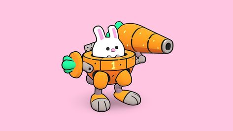 Bunny Character Design, Robot Bunny, Cute Mecha, Robotic Animals, James Turner, Astro Cat, Arte Robot, Animation Movie, Anime Animals