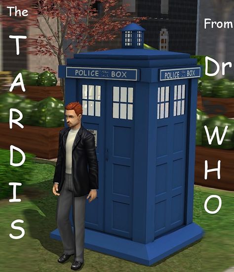 The TARDIS from Dr Who (sculpture only) Doctor Who Sims 4 Cc, Sims Memes, 4th Doctor, The Tardis, Doctor Who Tardis, New Mods, Police Box, Great Inventions, Good Doctor