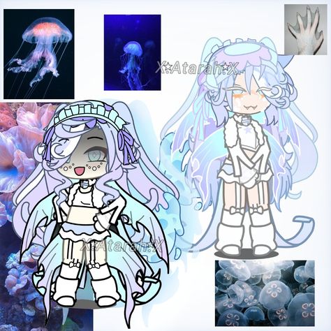 Siren Creature, Gacha Oc Ideas, Gl2 Outfits, Gacha Online, Gacha Characters, Gacha Clothes, Drawing Ideas List, Vintage Flowers Wallpaper, Mermaid Outfit